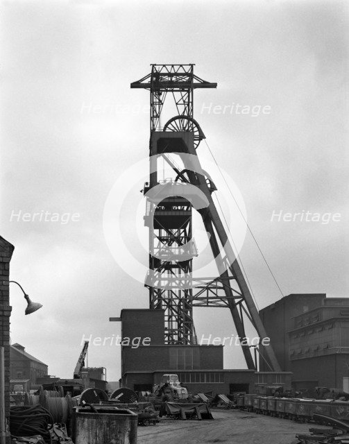 The headgear at Clipstone Colliery, Nottinghamshire, 1963.  Artist: Michael Walters