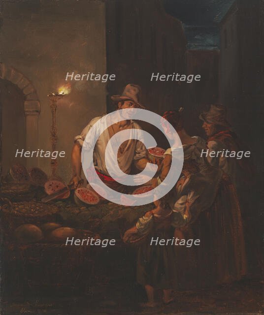 Italian Watermelon Merchant, 1820. Creator: Alexander Lauréus.