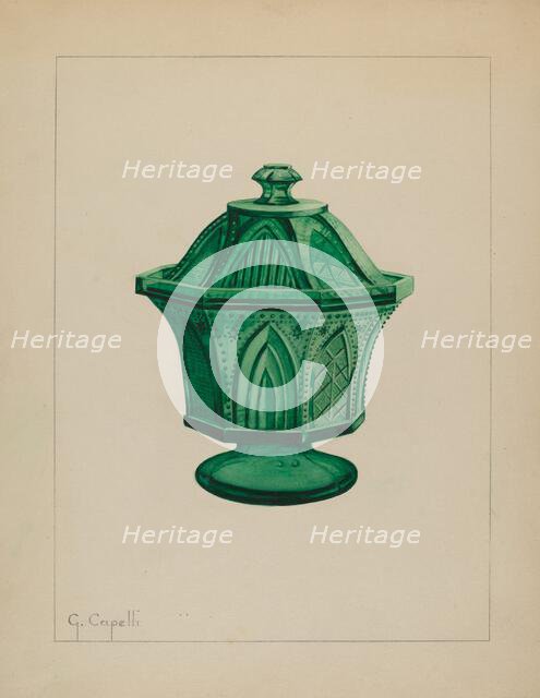 Sugar Bowl, c. 1937. Creator: Giacinto Capelli.