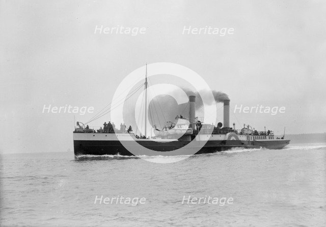 The paddle steamer 'SS Monarch' under way. Creator: Kirk & Sons of Cowes.