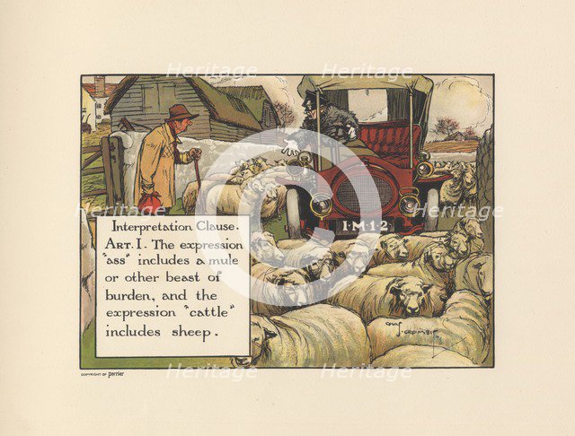 Motoritis, or other interpretations of the Motor Act. Interpretation Clause Article 1, 1906. Artist: Unknown