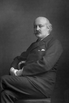 Sir Charles Hubert Hastings Parry (1848-1918), English composer, 1893.Artist: W&D Downey