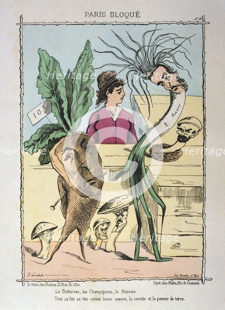 Paris besieged, 1870-1871.  Artist: Anon