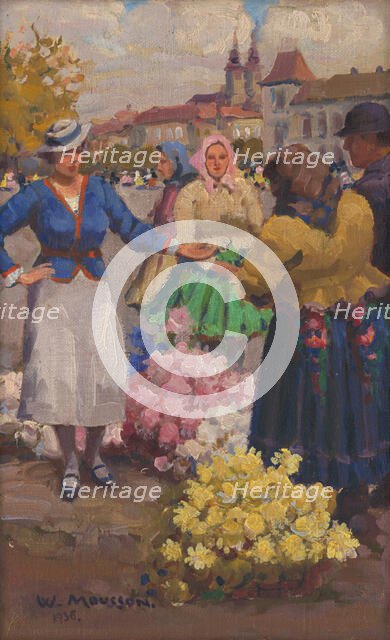 Flower market, 1936. Creator: Teodor Jozef Mousson.