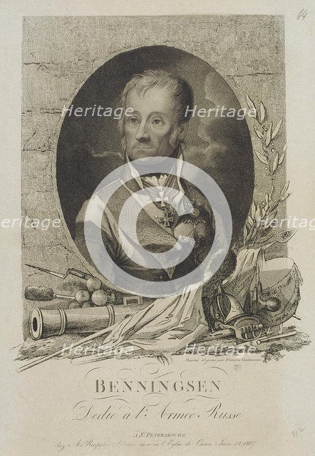 Portrait of Count Levin (Leonty) August Theophil von Bennigsen (1745-1826), 1807. Artist: Vendramini, Francesco (1780-1856)