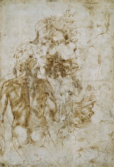 Various Figure Studies, c1490-1560. Artist: Michelangelo Buonarroti.