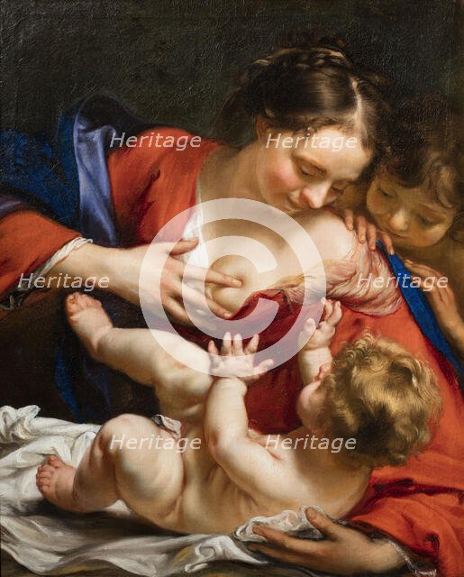 Madonna und Kind mit dem Johannesknaben, . Creator: Oost, Jacob van, the Younger (1637-1713).