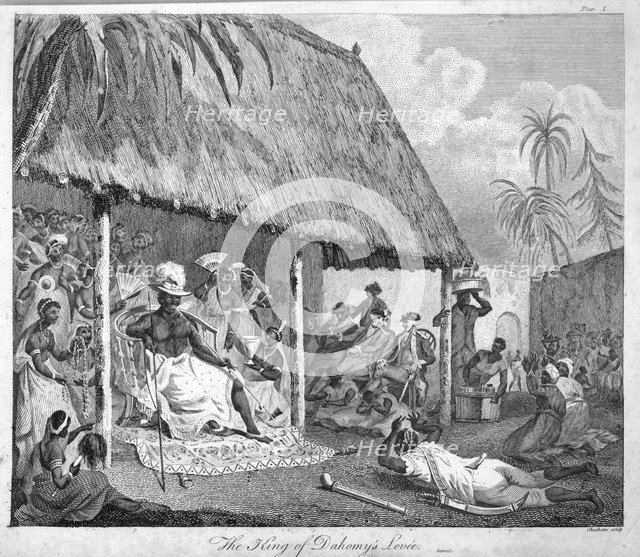 The King of Dahomey's levee, 1793. Artist: Francis Chesham