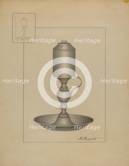 Lamp, c. 1936. Creator: Matthew Mangiacotti.