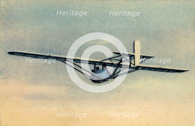 Pupil in camouflaged 'Zögling' training glider, 1932. Creator: Unknown.