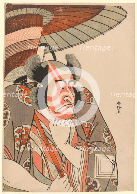 Half-Length Portrait of the Actor Ichikawa Danjuro V as Kazusa no Gorobei Tadamitsu..., c. 1780. Creator: Katsukawa Shunko.