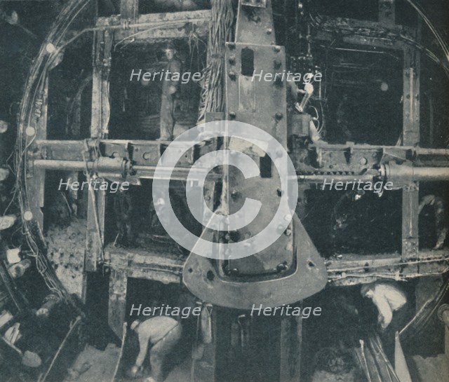 'Compound Greathead Shield Destroying A Barrier Between Two Countries', c1935. Artist: Unknown.