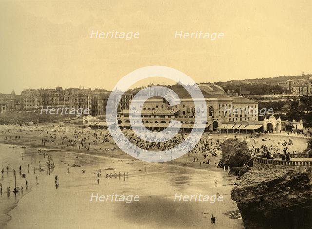 'Biarritz - Le Casino Municipal et la Grande Plage, c1930. Creator: Unknown.