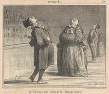 Les Parisiens dans l'attente de la fameuse comète, 19th century.  Creator: Honore Daumier.