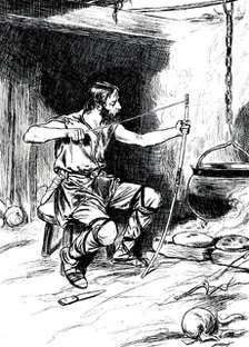 King Alfred burning the cakes, 878 (c1900). Artist: Unknown