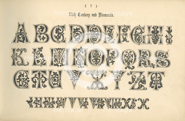 '11th Century and Numerals', 1862. Artist: Unknown.