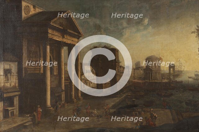 Harbour with Capriccio. Creator: Alessandro Salucci.