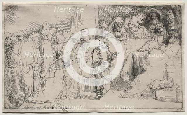 Christ Disputing with the Doctors: A Sketch, 1652. Creator: Rembrandt van Rijn (Dutch, 1606-1669).