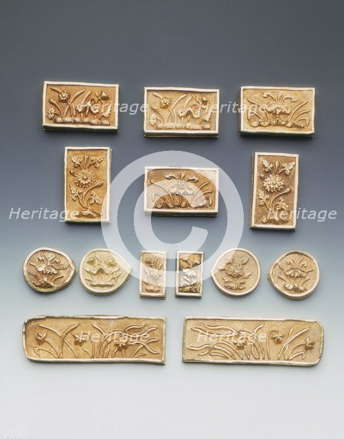 Gold belt plaques, Early Ming Dynasty, China, c1500. Artist: Unknown