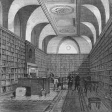 The King's Library, Buckingham House, Westminster, London, 1775 (1878). Artist: Unknown.