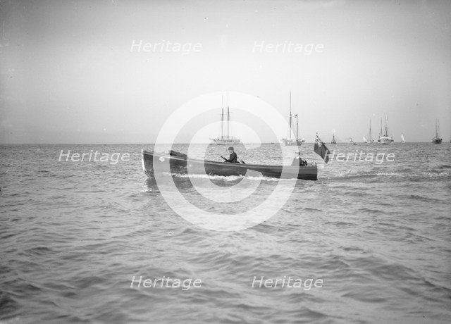 Wolseley motor launch under way, 1911. Creator: Kirk & Sons of Cowes.
