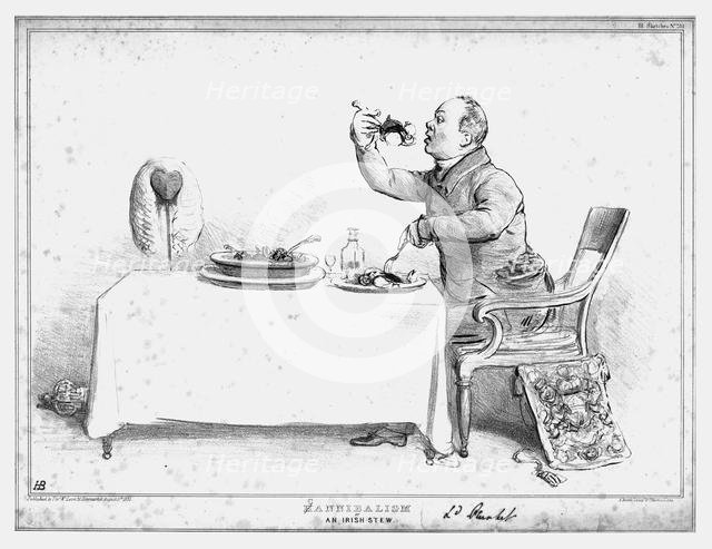 'H/Cannibalism, or An Irish Stew', 1833. Creator: John Doyle.