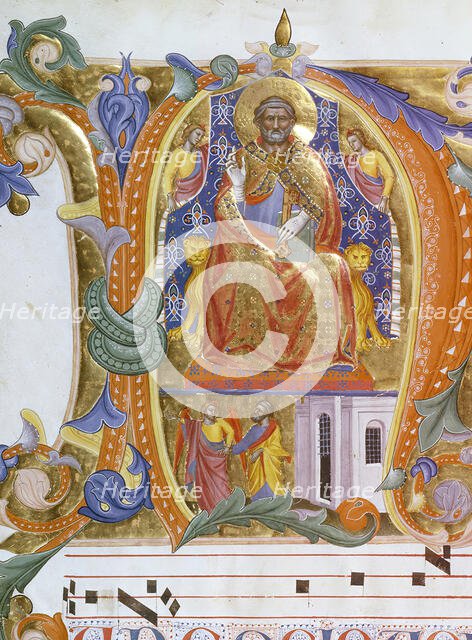 Illuminated initial letter, c1380. Creator: Cenni di Francesco di Ser Cenni.