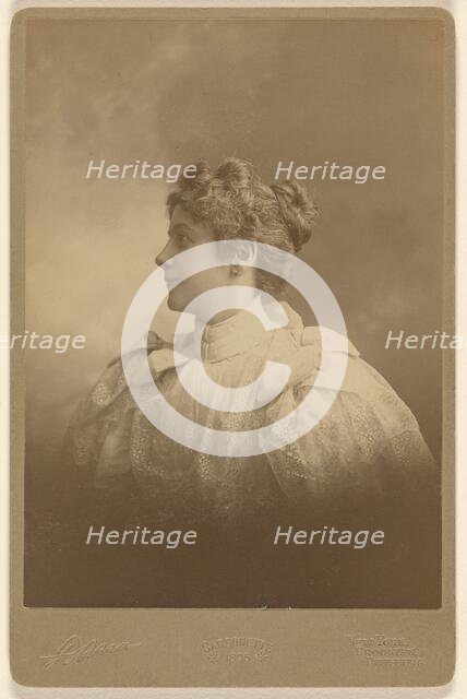 Portrait of a woman in profile, 1895. Creator: Edward C Dana.