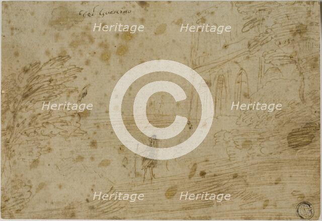 Landscape with Figure and House, n.d. Creator: Unknown.