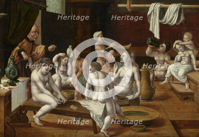 Bathhouse Scene, 16th century. Creator: Anonymous.