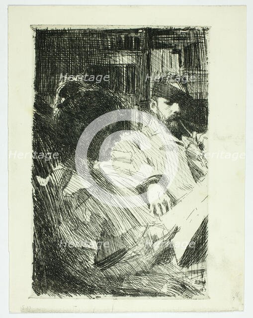 Reading (Mr. and Mrs. Ch. Deering), 1893. Creator: Anders Leonard Zorn.