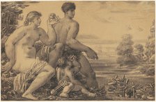 Venus, Mars, and Cupid, 1860s-1870s. Creator: William P. Babcock.