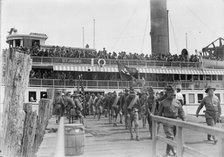 National Guard of D.C. Returning from Camp at Colonial Beach, 1916. Creator: Harris & Ewing.
