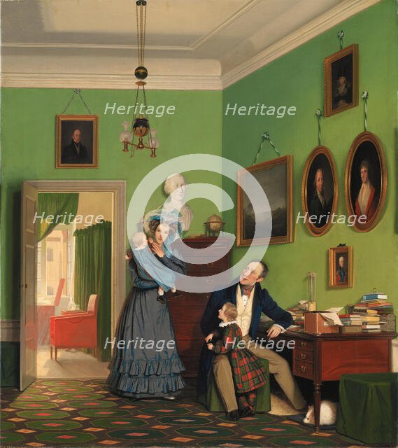 The Waagepetersen Family, 1830. Creator: Wilhelm Bendz.