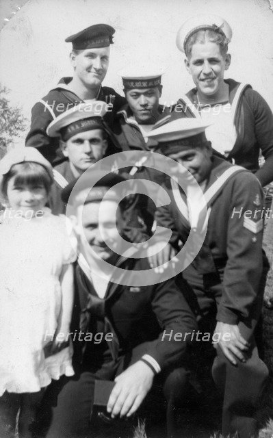 Sailors from six different countries during the Coronation review, Southsea, Hampshire, 1937. Artist: Unknown