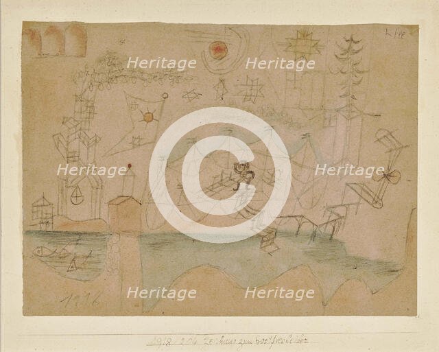 Drawing for the boat rental, 1918. Creator: Klee, Paul (1879-1940).