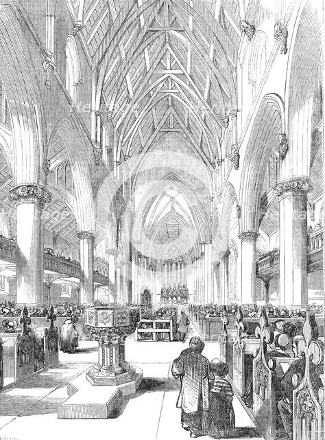 Interior of St. Giles's Church, Camberwell, 1844. Creator: Stephen Sly.