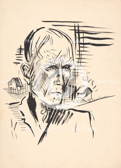 Male portrait I., 1930s. Creator: Arnold Peter Weisz-Kubincan.