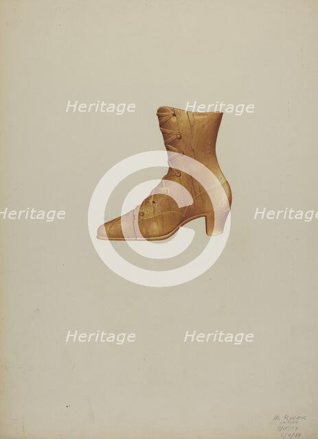 Shoe Sign, 1939. Creator: Albert Ryder.