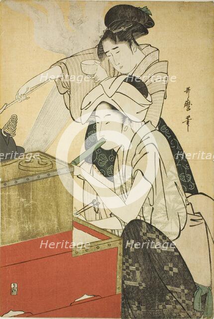 Kitchen Scene, Japan, c. 1794/95. Creator: Kitagawa Utamaro.