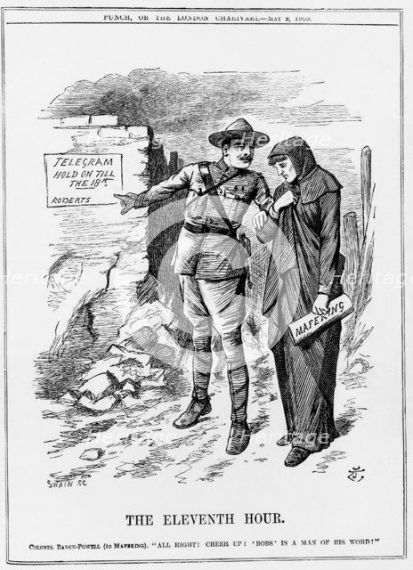 'The Eleventh Hour', Siege of Mafeking, South Africa, Boer War, 1900. Creator: John Tenniel.