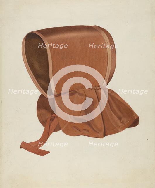 Shaker Bonnet, c. 1937. Creator: Joseph Goldberg.