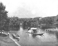 Public Garden and Lake, Boston, USA, c1900. Creator: Unknown.