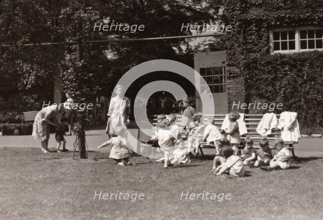 Rowntree wartime nursery school, York, Yorkshire, 1944. Artist: Unknown