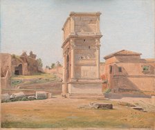 The Arch of Titus in Rome, 1839. Creator: Constantin Hansen.