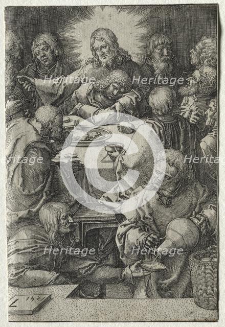 The Passion: The Last Supper, 1521. Creator: Lucas van Leyden (Dutch, 1494-1533).