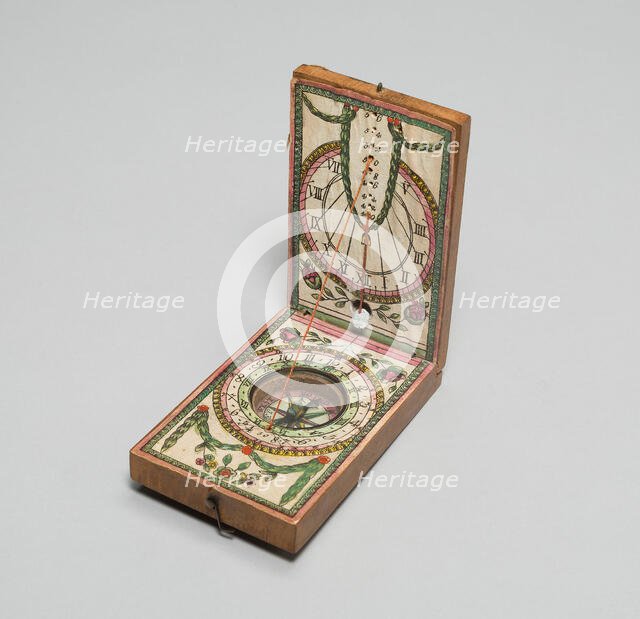 Portable Compass Sundial, Germany, c. 1790. Creator: J. Kleininger.