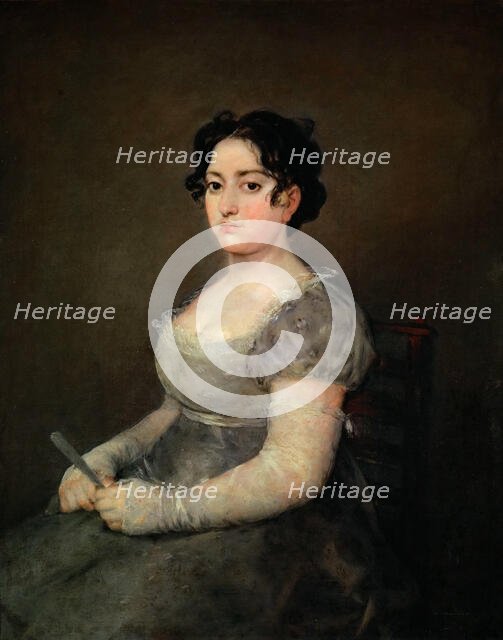 Portrait of a Lady with a Fan, 1806-1807. Creator: Goya, Francisco, de (1746-1828).