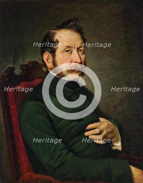 Portrait of Karl Eduard von Paulus (1803-1878), 1852. Creator: Fischer, Gottlob Christoph Jacob (1829-1905).