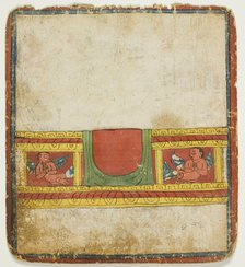 Kinnara Throne, from a Set of Initiation Cards (Tsakali), 14th/15th century. Creator: Unknown.